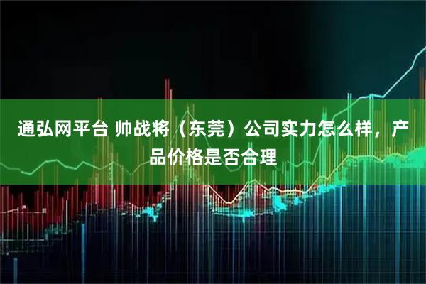 通弘网平台 帅战将（东莞）公司实力怎么样，产品价格是否合理